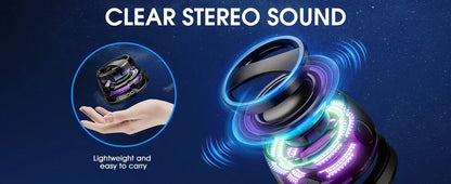 VIKEFON Portable Bluetooth Speaker G200 RGB Lighting Magnetic Speaker BT5.3 Mini Sound Box 7 Hours Playback Phone Holder