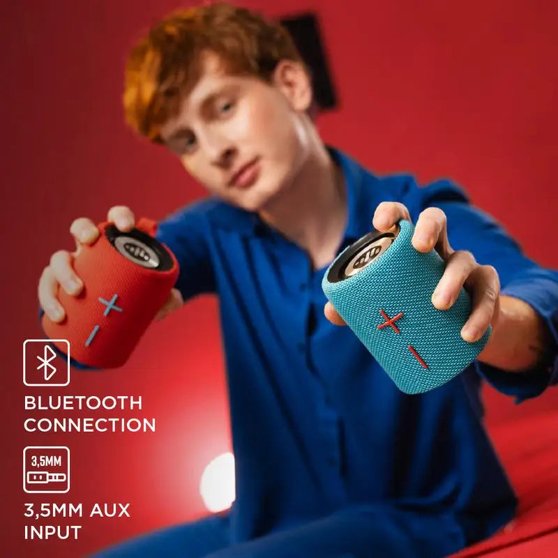Portable Bluetooth Speaker, Magnetic 2-in-1 Design, Wireless Mini Speaker, IPX4 Waterproof, Magnetic【STROMBERG】【TWIN-2】
