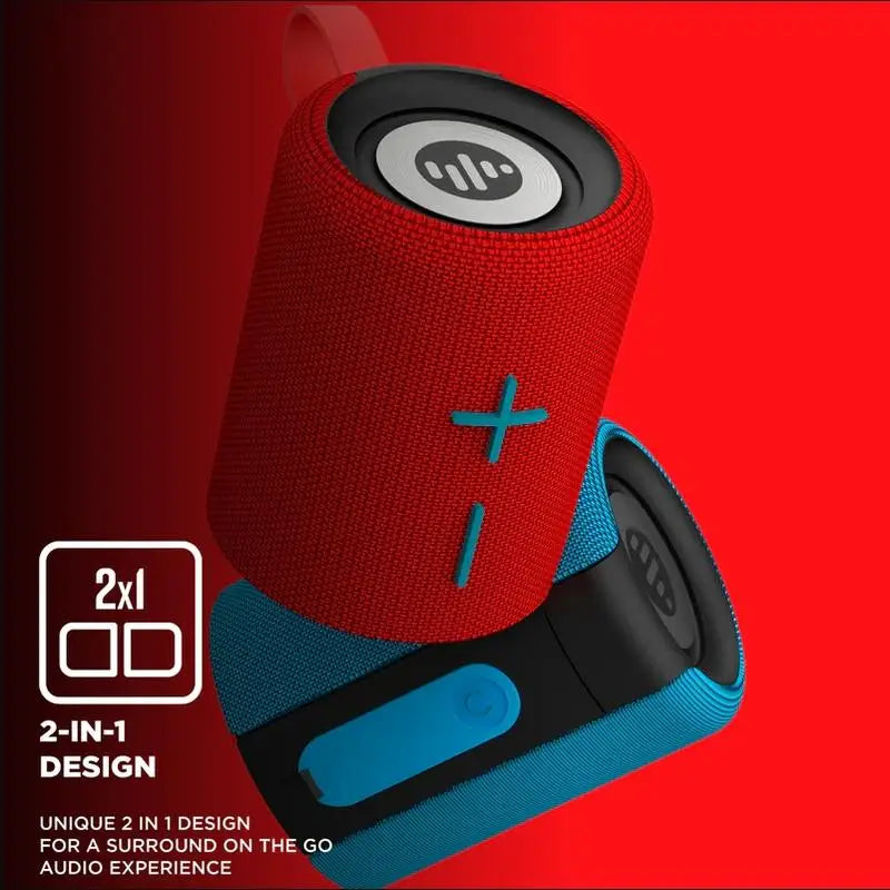 Portable Bluetooth Speaker, Magnetic 2-in-1 Design, Wireless Mini Speaker, IPX4 Waterproof, Magnetic【STROMBERG】【TWIN-2】
