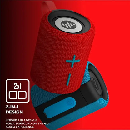 Portable Bluetooth Speaker, Magnetic 2-in-1 Design, Wireless Mini Speaker, IPX4 Waterproof, Magnetic【STROMBERG】【TWIN-2】